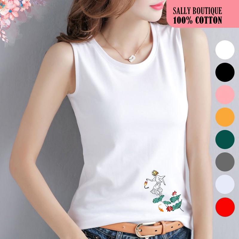Áo thun ba lỗ nữ sát nách vải cotton 4 chiều LOTUS-SALLY-SN106