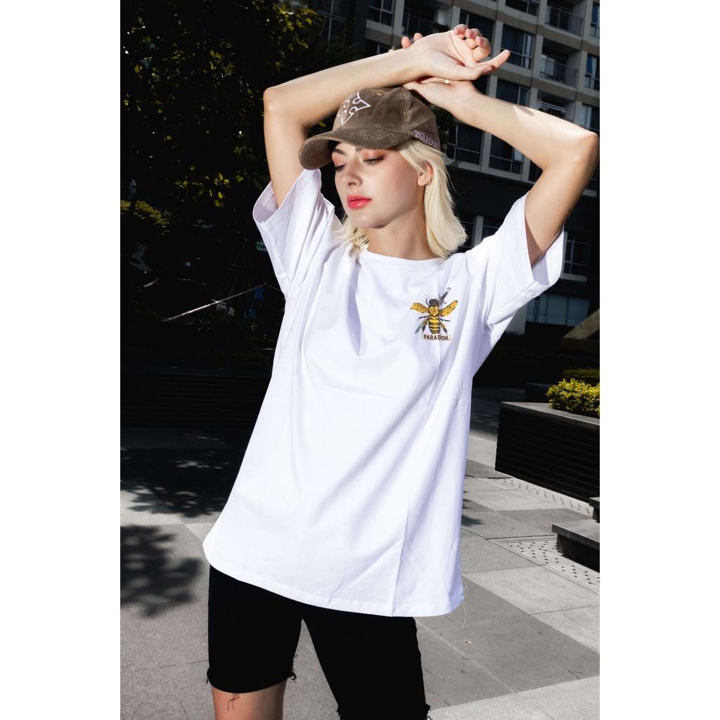 Áo thun form rộng Paradox tay lỡ - Unisex - In hình - EKOSYSTEM - Trắng, Đen