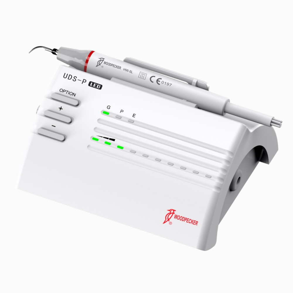 Woodpecker UDS P LED Scaler siêu âm ngăn ngừa bệnh nha khoa sợi quang học Di động Làm trắng răng Làm sạch Thiết bị nha khoa