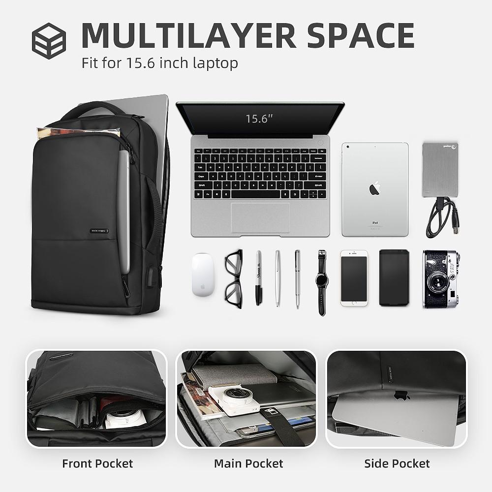 Balo Đa Năng Mark Ryden Du Lịch Đa Năng Chống Trộm Có Cổng Sạc Usb 15.6 Inch