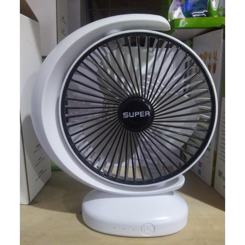 Quạt Để Bàn Sạc Tích Điện Super Fan, quat tich dien, Tích Hợp Chế Độ Gập Thông Minh Sạc Tích Điện Tuỳ Chỉnh 3 Cấp Độ