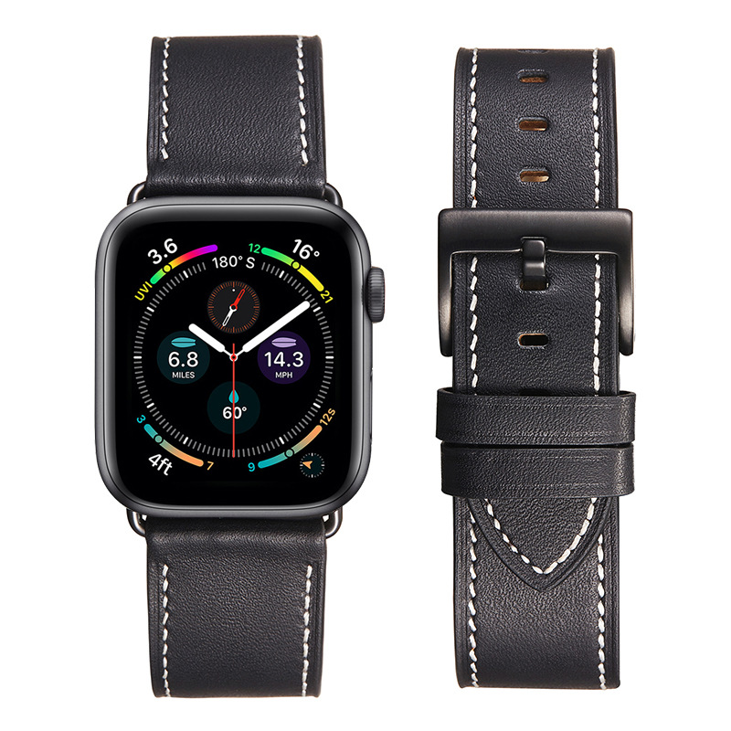 Dây Da Cho Apple Watch Kai.N Herms Leather, Da Bò Thật Cao Cấp Chống Nước Chống Mồ Hôi_ Hàng Chính Hãng