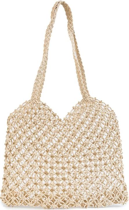 Túi cói túi tote đi biển đan tay phong cách tối giản kiểu hàn quốc see thru crotched straw bag
