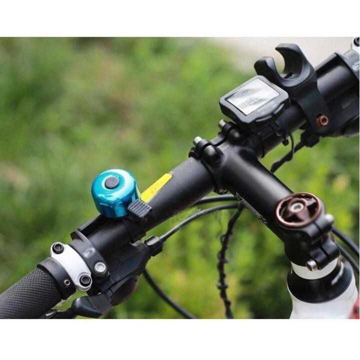Chuông xe đạp thể thao HATSU-CLT0 nhỏ gọn - âm thanh vang 90DB - làm bằng hợp kim kẽm -  gắn ghi đông một cách nhanh chóng