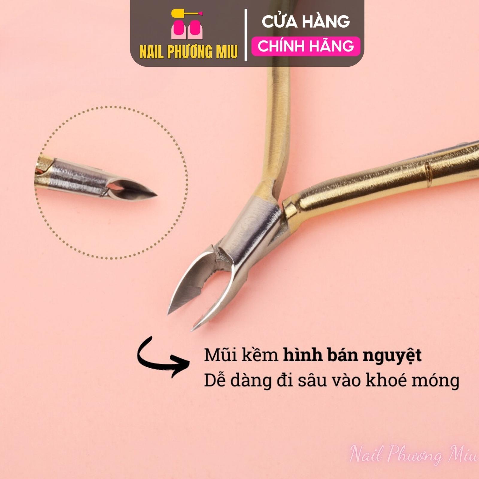 Kìm Ngọc Nhặt Da Bạc D04, Siêu Bén, Inox 304 Không Gỉ, Đầu Bán Nguyệt, Dễ Vô Khoé Nhặt Da, Làm Nail Bền Và Dễ Vệ Sinh Chà Gót Chân