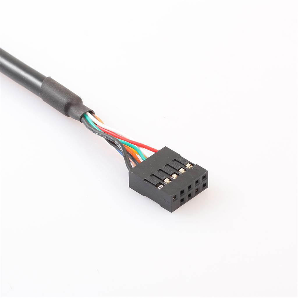 2-5pack Dual USB 2.0 A Female to Motherboard 9 Pin Header Cable and Screw Panel