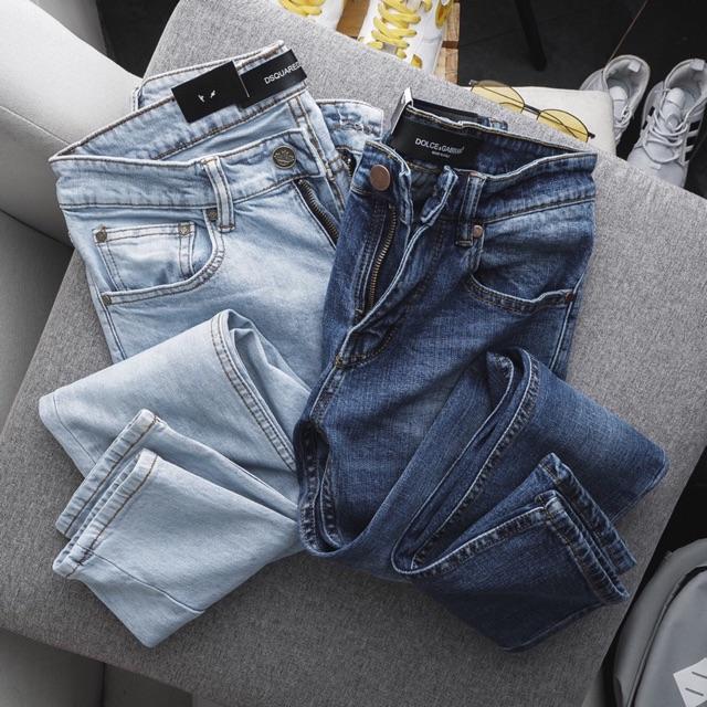 Quần jean nam slimfit cơ bản ống đứng jean cao cấp