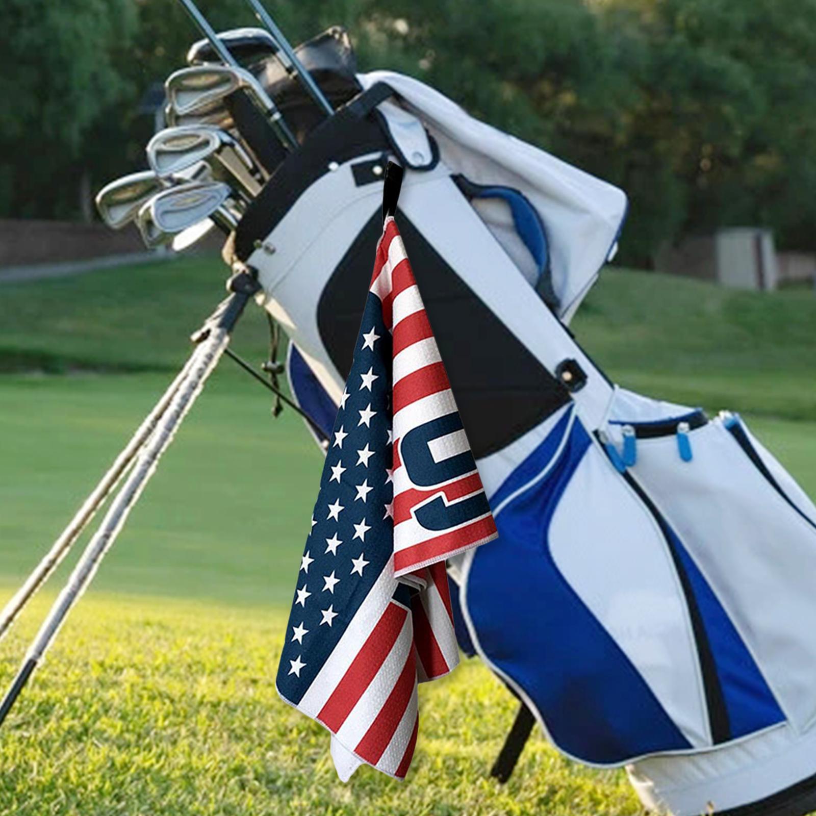 Golf Towel for Golf Bags with Clip for Men & Women, Microfiber Waffle Pattern Golf Ball Towel, Super Absorbent and Quick Dry