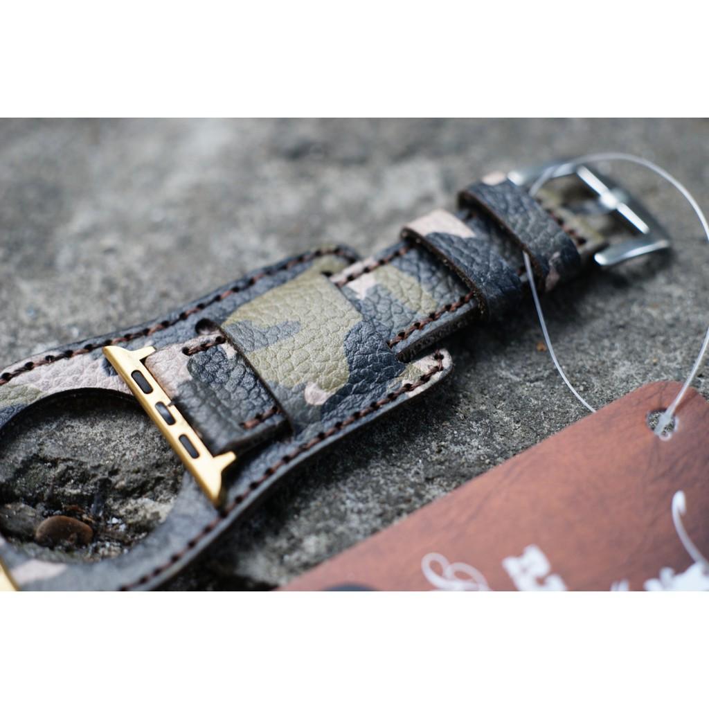 Combo dây đồng hồ kiểu đức bundstrap b2 + RAM 1930 da bò rằn ri quân đội - RAM leather