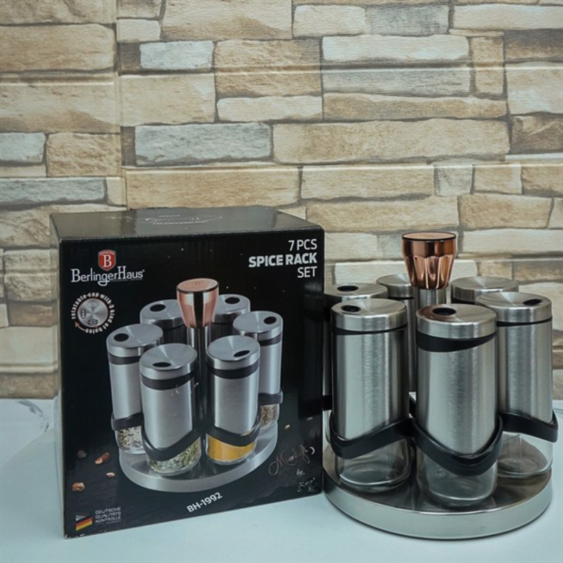 Set 6 Lọ Đựng Gia Vị Nhà Bếp Berlinger Haus, Dung Tích 120ml, Chất Liệu Thép Không Gỉ Sang Trọng, Nhập Đức