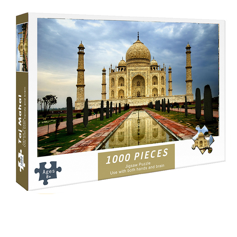 Bộ Tranh Ghép Xếp Hình 1000 Pcs Jigsaw Puzzle Tranh Ghép (75*50cm) Taj Mahal Bản Đẹp Cao Cấp