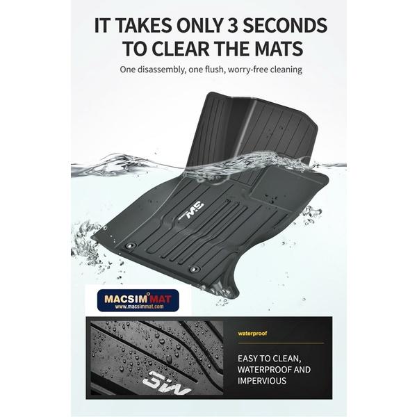 Thảm lót sàn xe ô tô JAGUAR XFL 2013- đến nay Nhãn hiệu Macsim 3W chất liệu nhựa TPE đúc khuôn cao cấp - màu đen