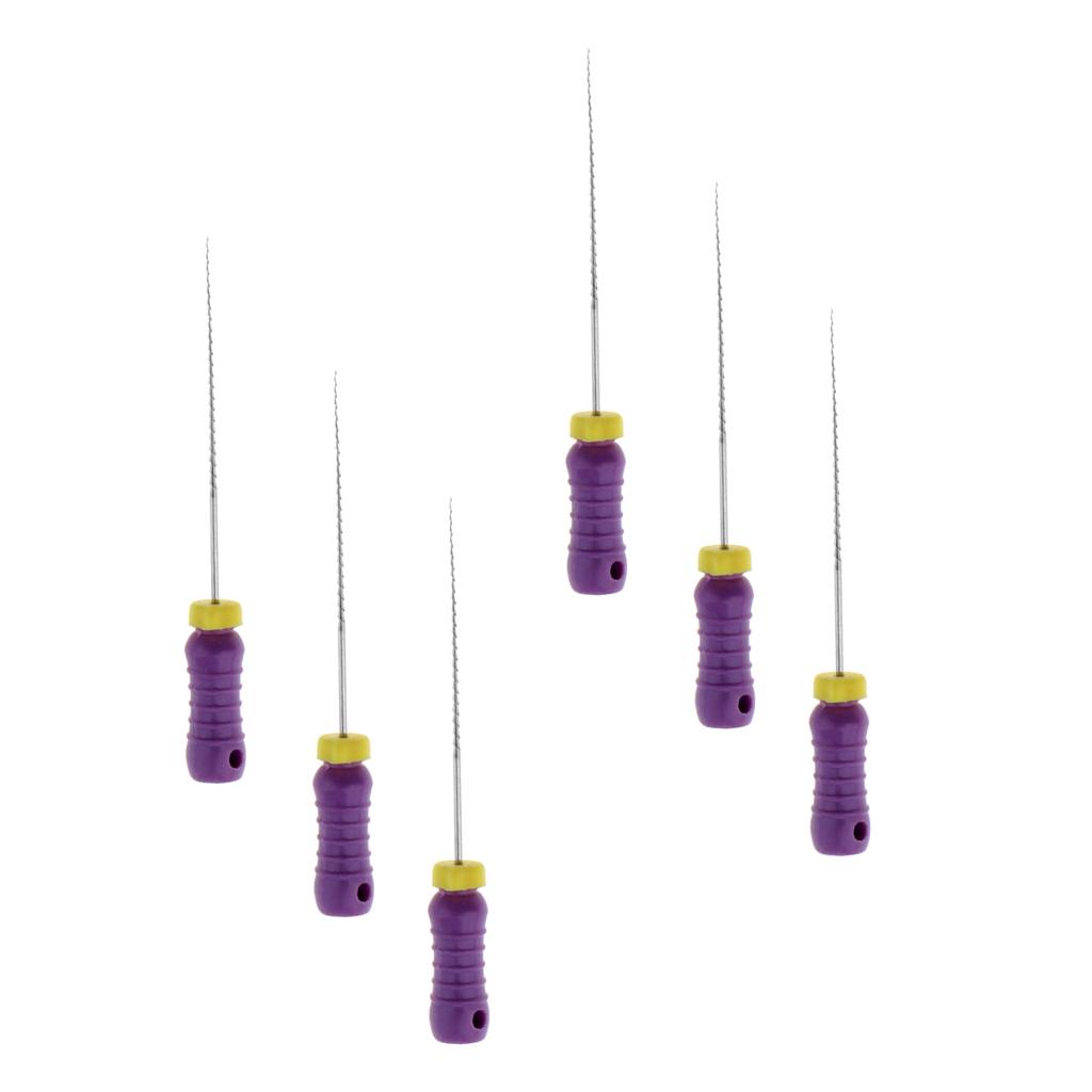 6pcs 25mm H-File  Endodontic NiTi Rotary Root Canal Files Tips