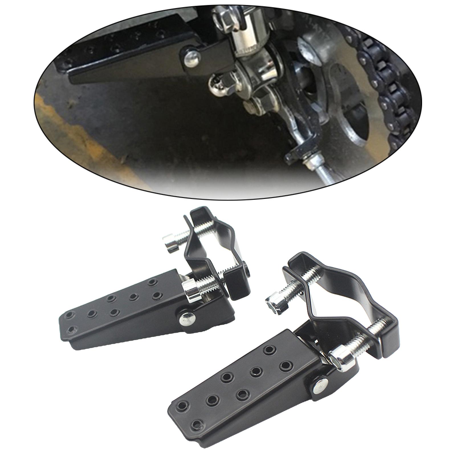 1 Pair of Motorcycle Steel Footrests Pedals Universal 25 30mm Foldable , Easy to Install