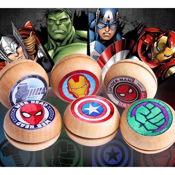 Yoyo gỗ in hình Marvel (Captain America/Iron man/Hulk/Thor)