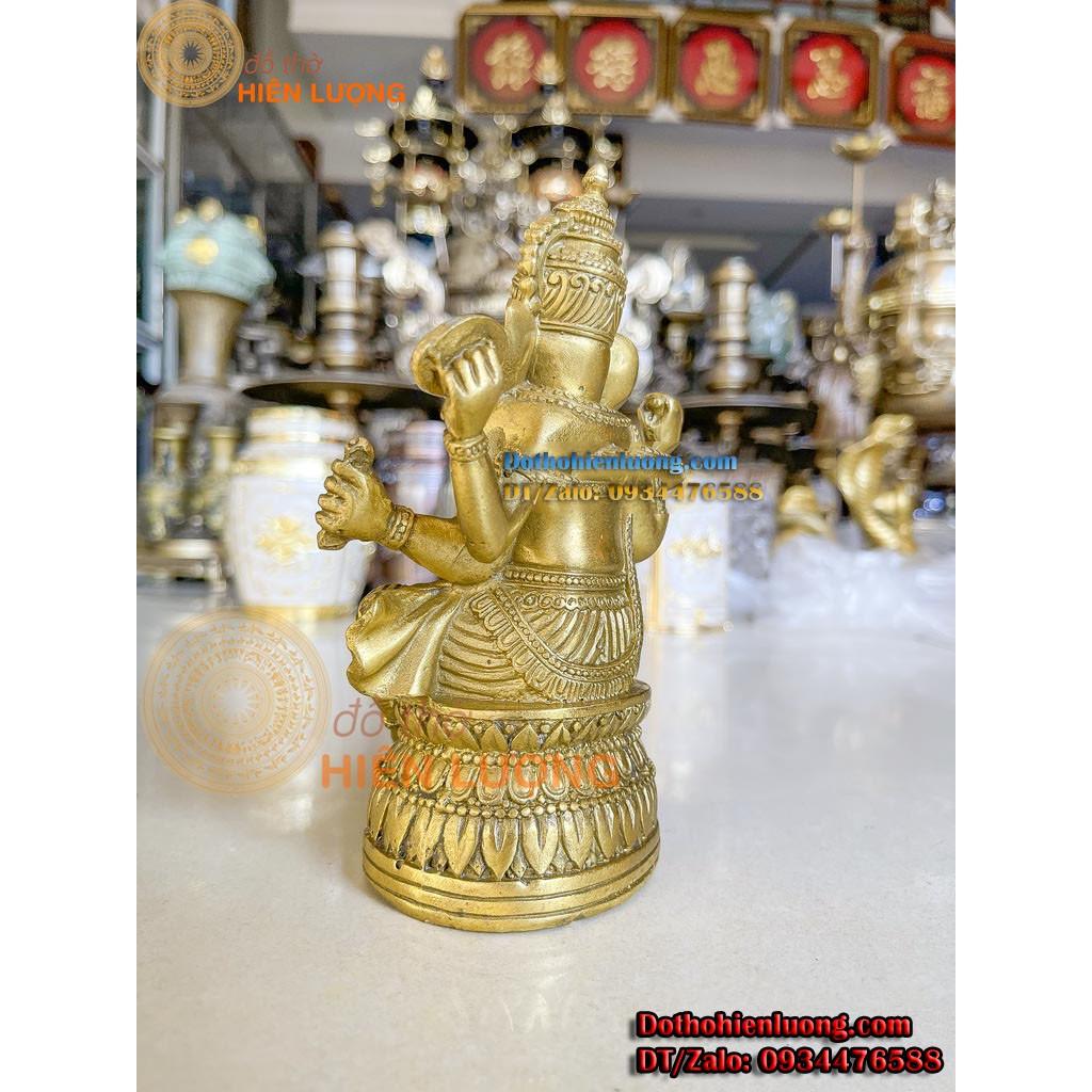 Tượng Thần Voi - Phật Voi Ganesha Bằng Đồng Nguyên Chất Cao 17cm - Tượng Phúc Thần