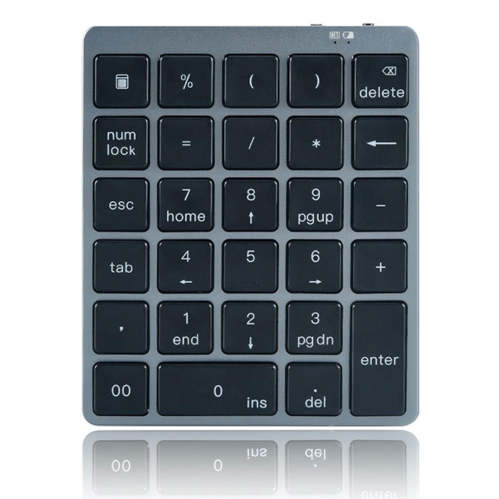 Bluetooth Wireless Number Pads 28 Keys N960 Android Windows for Tablet Black