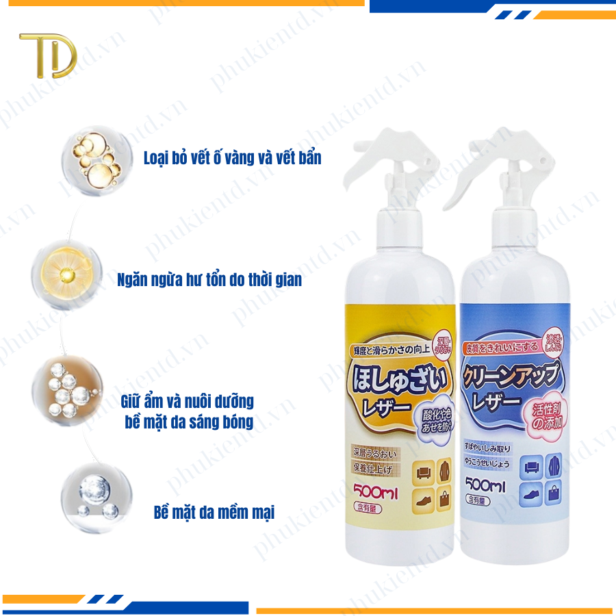 Chai xịt làm sạch đồ da, chai vệ sinh giày, vệ sinh túi da, sofa, áo da cao cấp