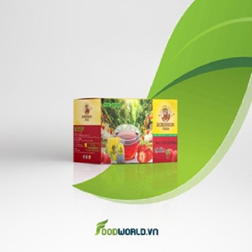 Trà Dâu Túi Lọc ROBINSON FARM 40gr ( 20 túi x 2g ) Đậm vị dâu - Thơm vị trà