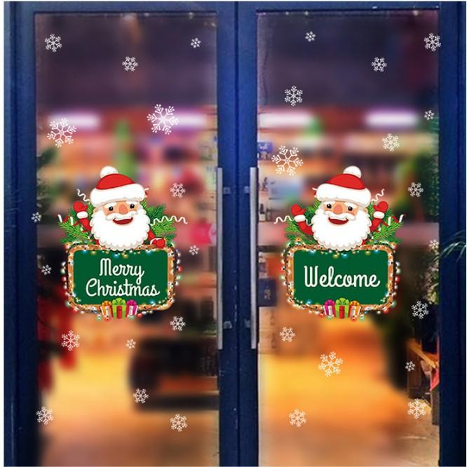 Decal trang trí noel ông già noel vui vẻ