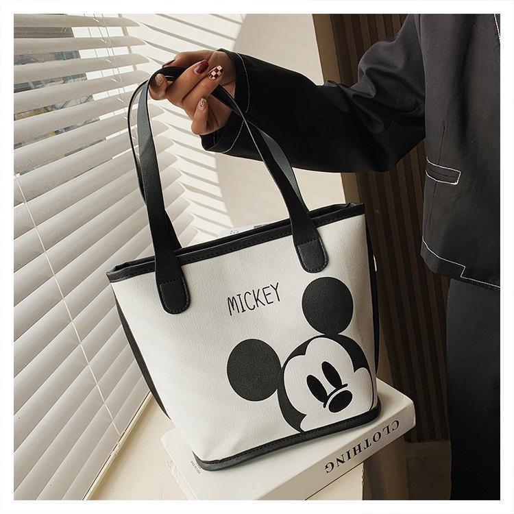 Túi xách nữ bản to đeo vai xách tay hình Mickey hàng Quảng Châu cao cấp 4 màu siêu đẹp