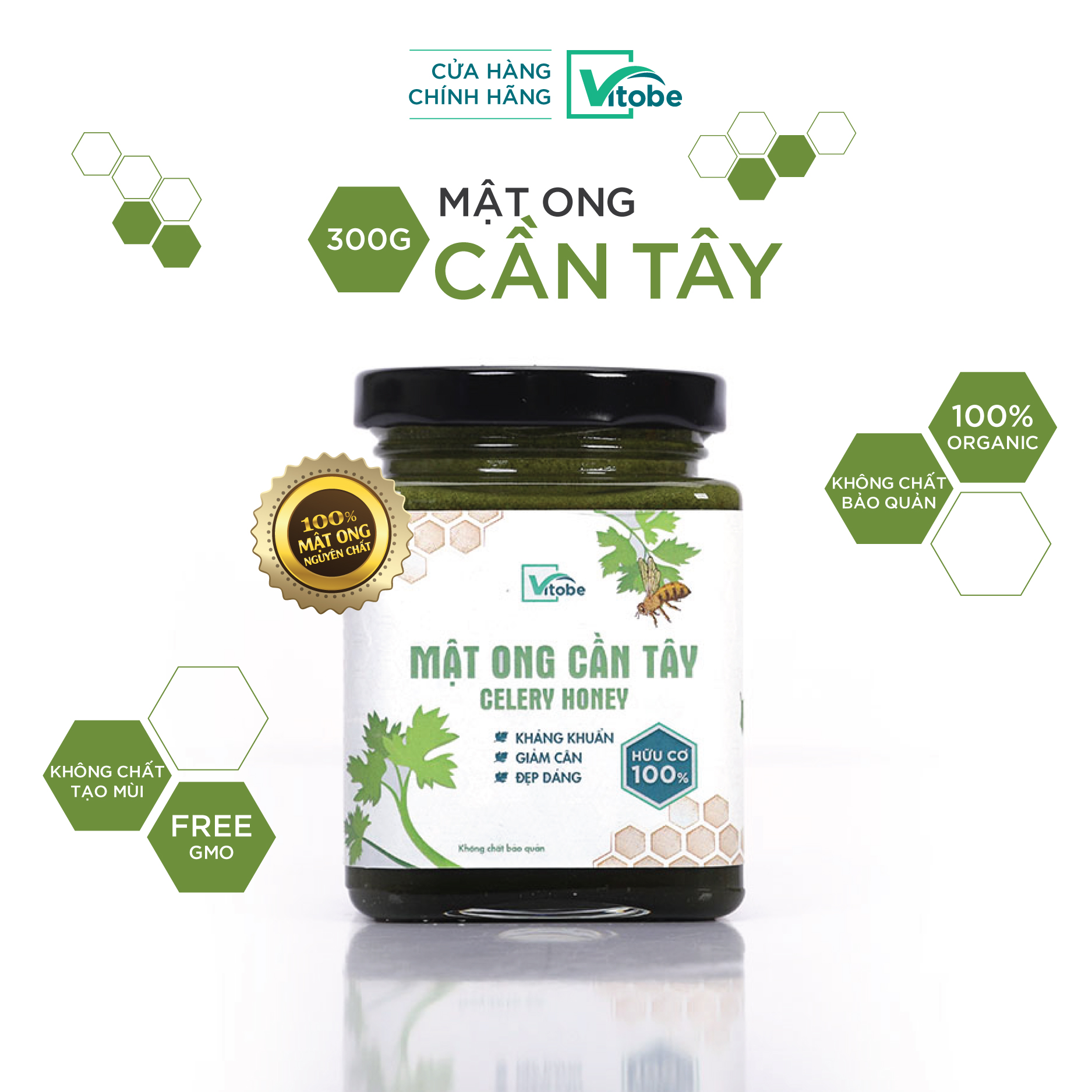 Mật Ong Cần Tây Vitobe - Hữu Cơ 100% - Lấy lại vóc dáng chuẩn xinh