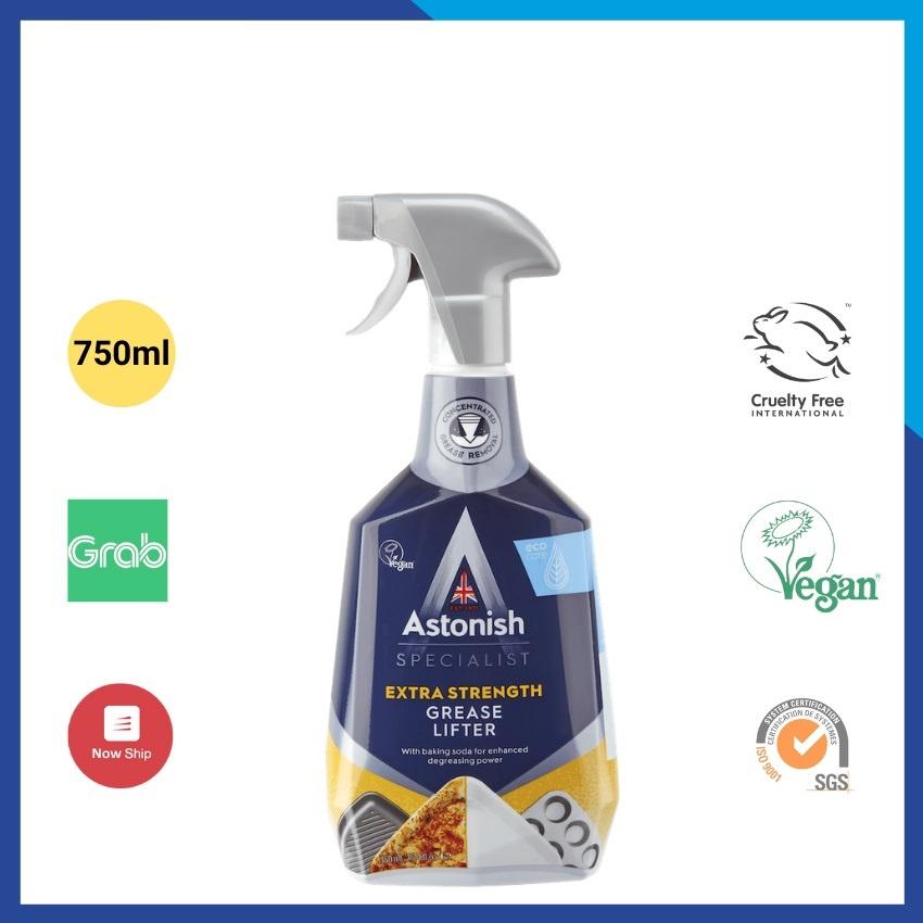 Bình xịt tẩy dầu mỡ cháy khét Astonish C6750 750ml sản xuất tại Vương Quốc Anh chuyên dùng vệ sinh các bề mặt bếp gas từ hồng ngoại và khu vực bếp