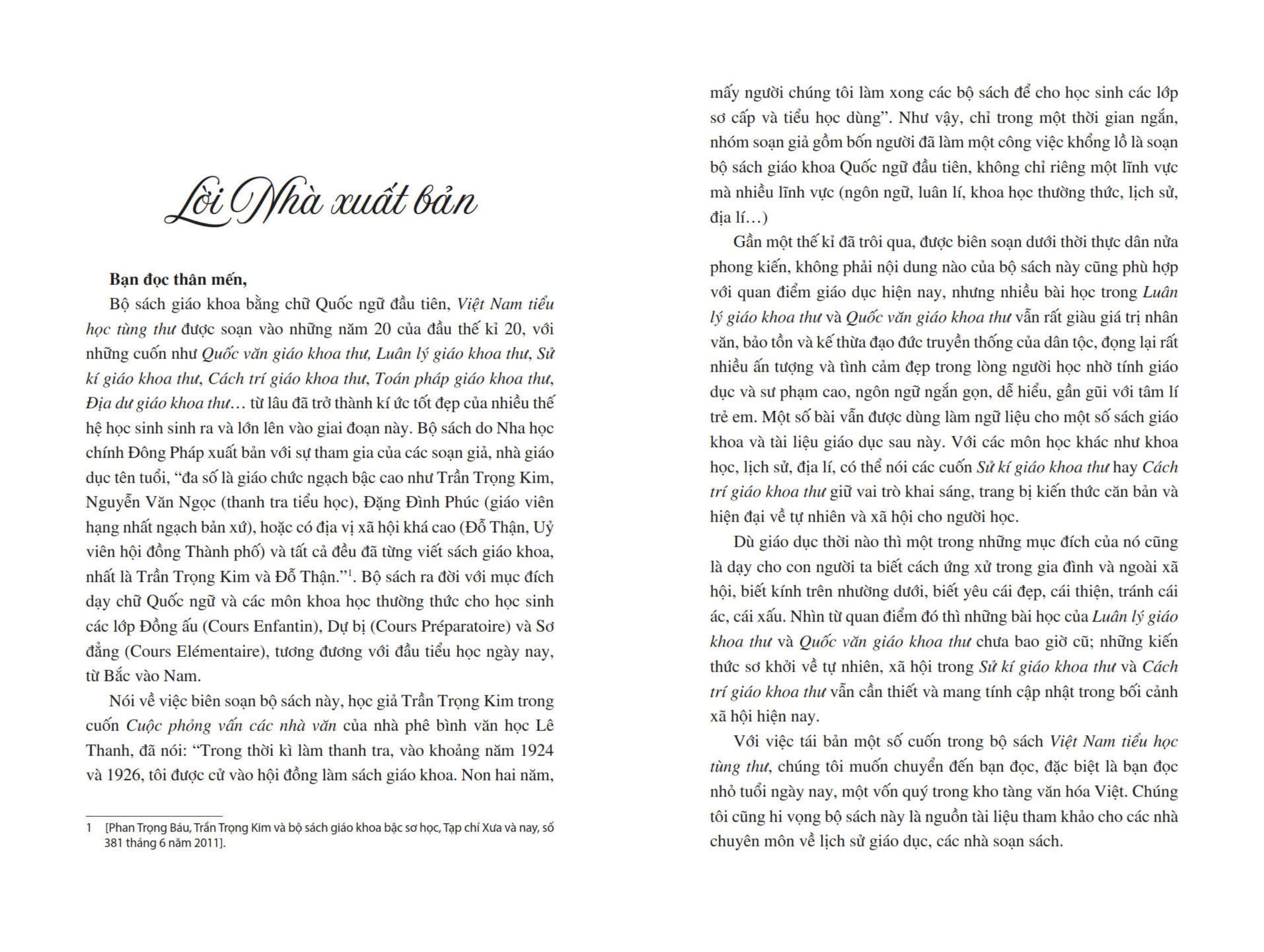 Sách - Việt Nam Tiểu Học Tùng Thư - Quốc Văn Giáo Khoa Thư (Tái Bản 2025)
