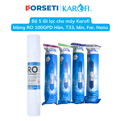 Combo lõi lọc Karofi bao gồm 1 Màng R.O + Bộ chức năng 5678 Karofi - Hàng chính hãng