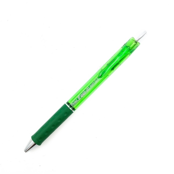 Bộ 2 Bút Bi Bấm Pentel 0.7 BX477 - Xanh Lá