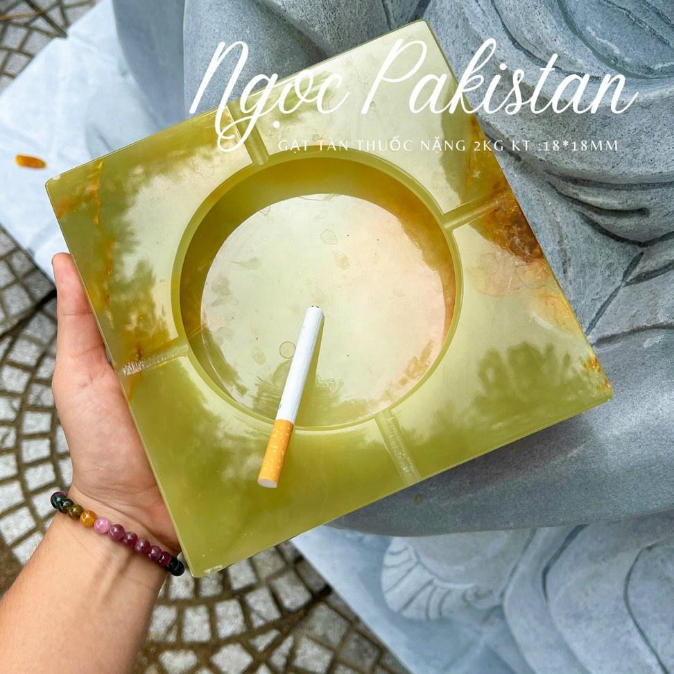 Gạt Tàn Thuốc , Gạt Tàn Đá Ngọc Pakistan - Kích Thước 18cm x 18cm