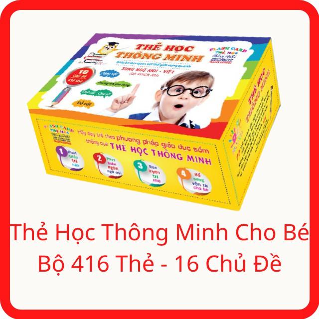 Bộ Thẻ Học Thông Minh Flash Card Song Ngữ Anh - Viêt 16 Chủ Đề (416 thẻ)