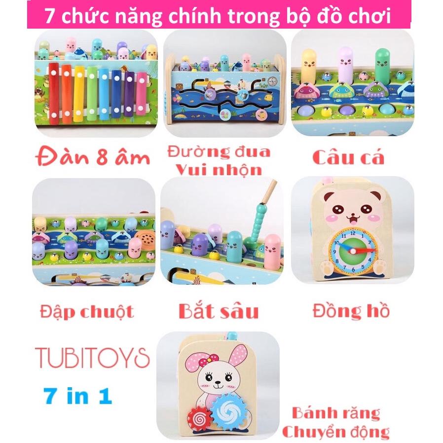 Bộ đập chuột bằng gỗ 7in1 cao cấp đa chức năng mẫu mới nhất siêu đẹp