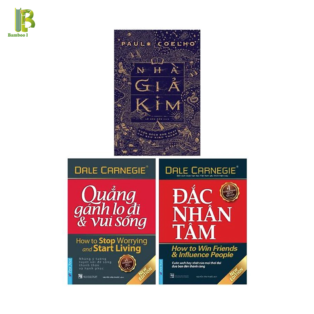 Combo Sách Đắc Nhân Tâm + Quẳng Gánh Lo Đi Và Vui Sống + Nhà Giả Kim