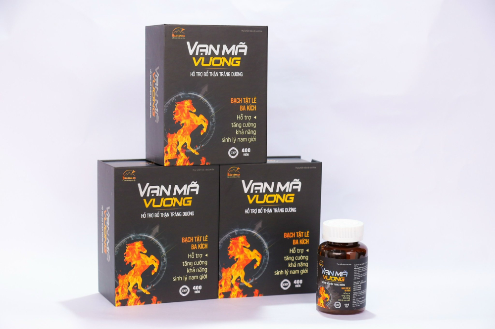 Vạn Mã Vương – Bảo tâm an, Bổ thận tráng dương tăng cường sinh lý nam có tác dụng giúp ôn thận tráng dương, dưỡng can, bổ thận.