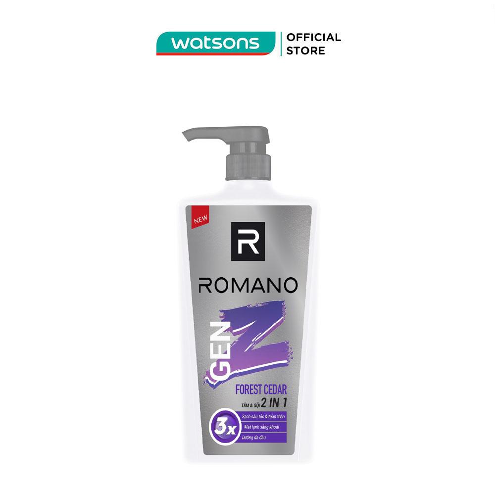Tắm &amp; Gội 2 In 1 Romano Gen Z Forest Cedar 610g