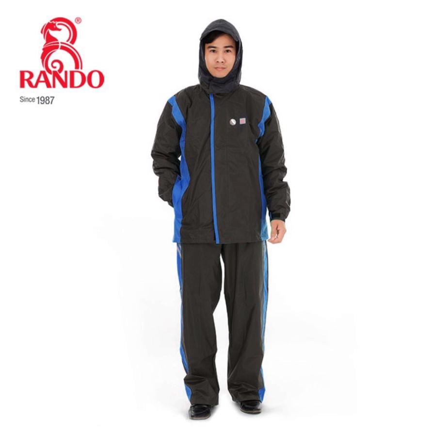 BỘ QUẦN ÁO ĐI MƯA 2 LỚP GIỮ ẤM, RANDO Chính Hãng, Vải Dù Cao Cấp Không Thấm Nước, Phản Quang An Toàn