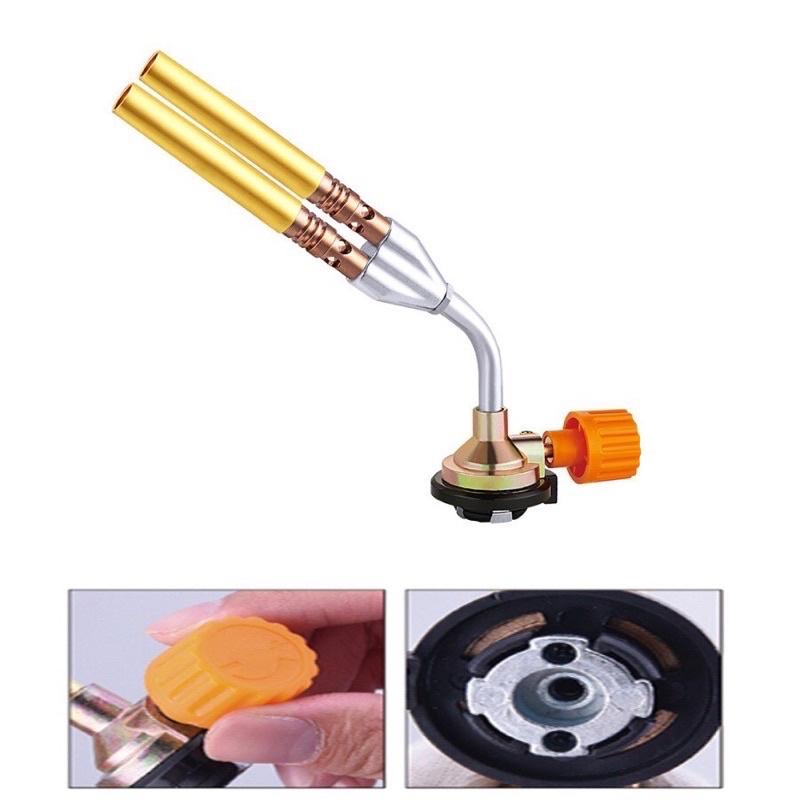 Khò ga đồng 2 nòng lắp bình gas mini