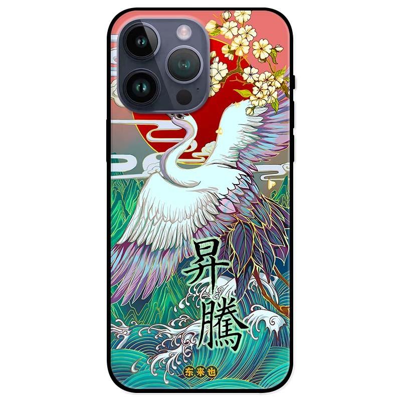 Ốp lưng dành cho Iphone 14 - Iphone 14 Plus - Iphone 14 Pro - Iphone 14 Pro Max - Hạc Trắng Hồng