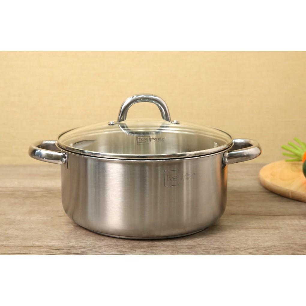 Bộ 3 nồi inox 3 đáy nắp Inox