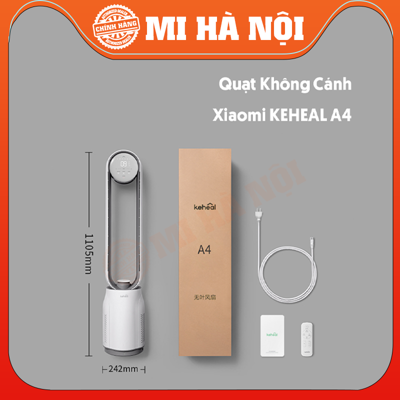 Quạt Không Cánh Tạo Ion Cao Cấp Xiaomi KEHEAL A4 / A3-Kiêm lọc không khí, 12 cấp độ gió, độ ồn thấp- Hàng chính hãng