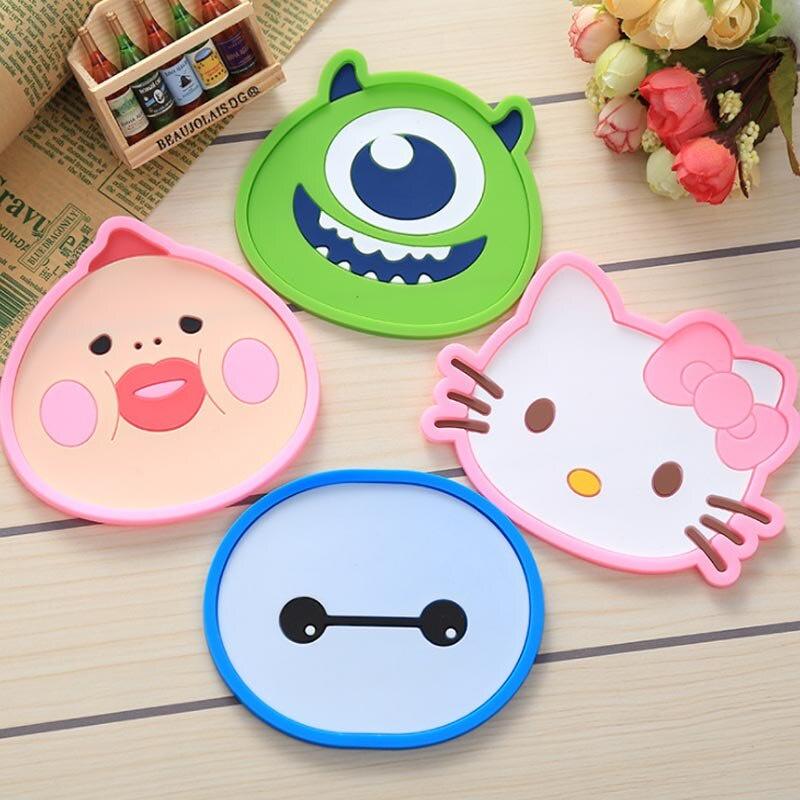 Cartoon Heat-resistant Tableware Pot Mat Coaster Silicone Mat Coaster Non-slip Pot Holder Table Placemat Kitchen Accessories