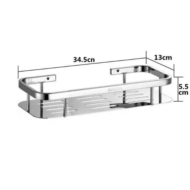 Kệ chữ nhật nhà tắm 1 tầng inox 304