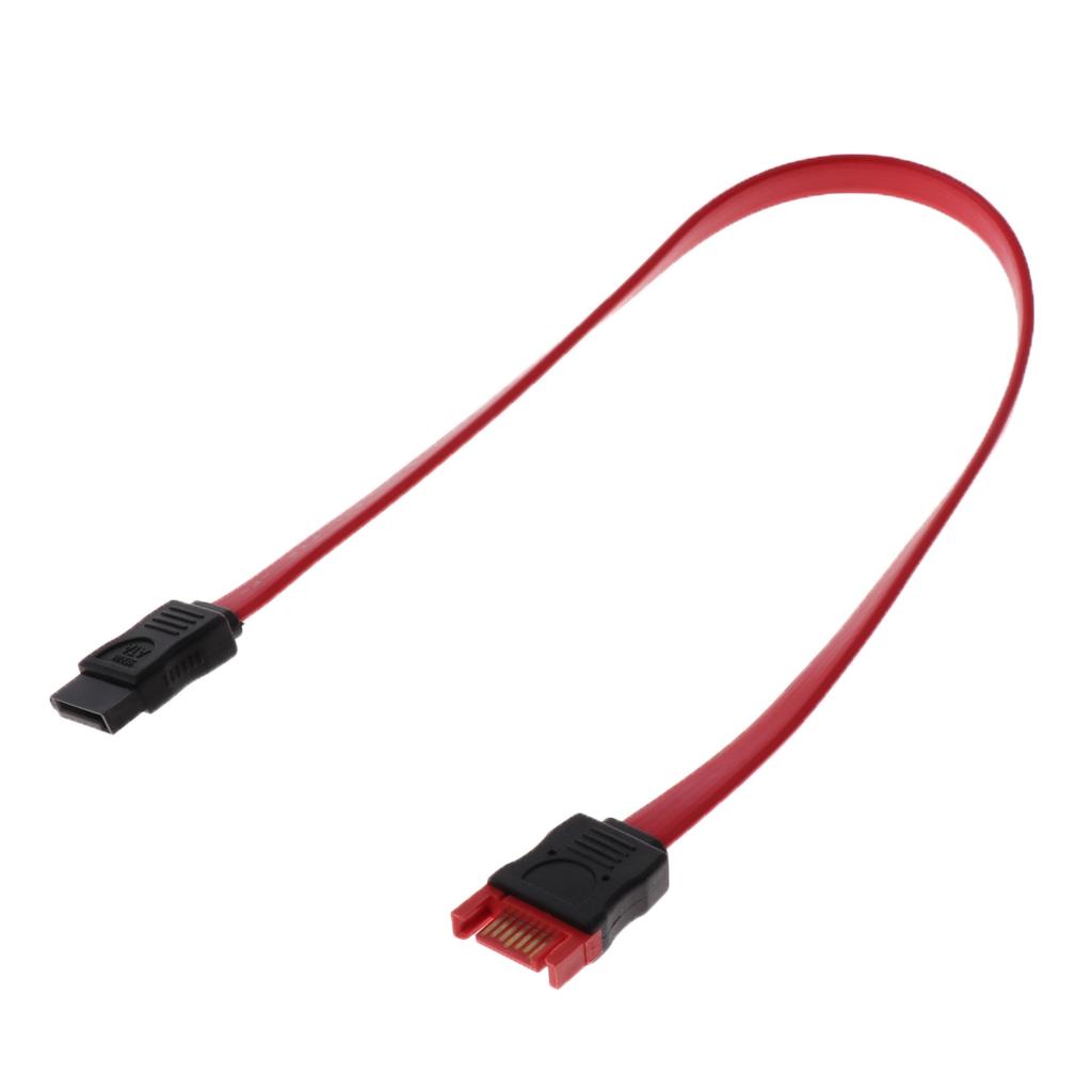 2xSATA 7 Pin Data Plug to Socket Hard Drive HDD Cable Adapter Extension Cable