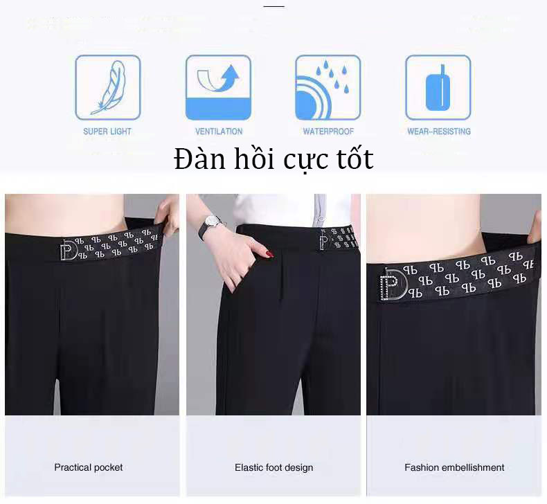 Quần nữ cạp cao giản dị phong cách Hàn Quốc mã 8153
