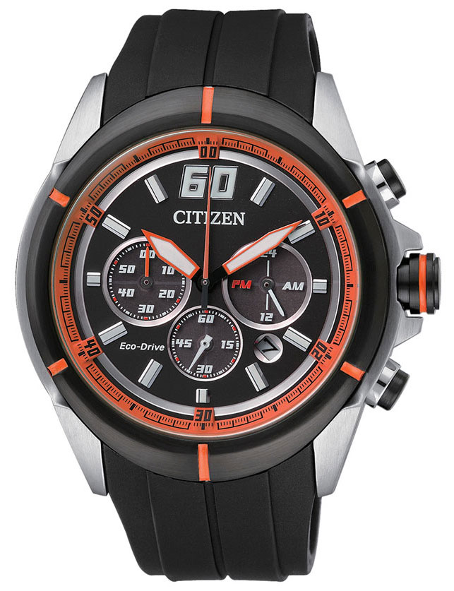 Đồng Hồ Nam Citizen Dây Cao Su Máy Eco-Drive CA4105-02E - Mặt Đen