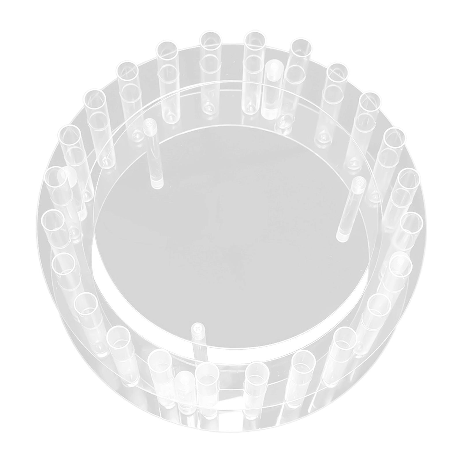 Acrylic Fillable Cake Stand Clear Cake Riser Cylinder Cake Holder Cake Pillars Round Display Stands for Celebration Wedding Party