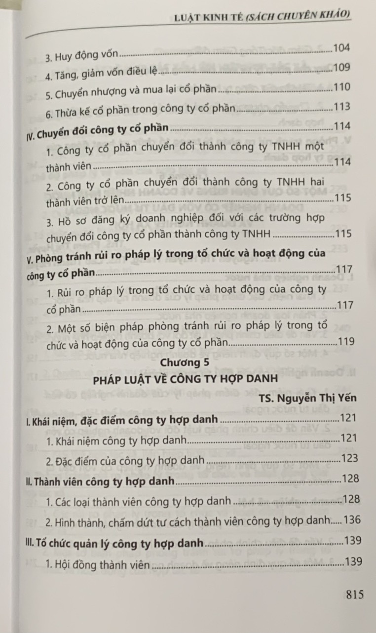 Luật kinh tế chuyên khảo
