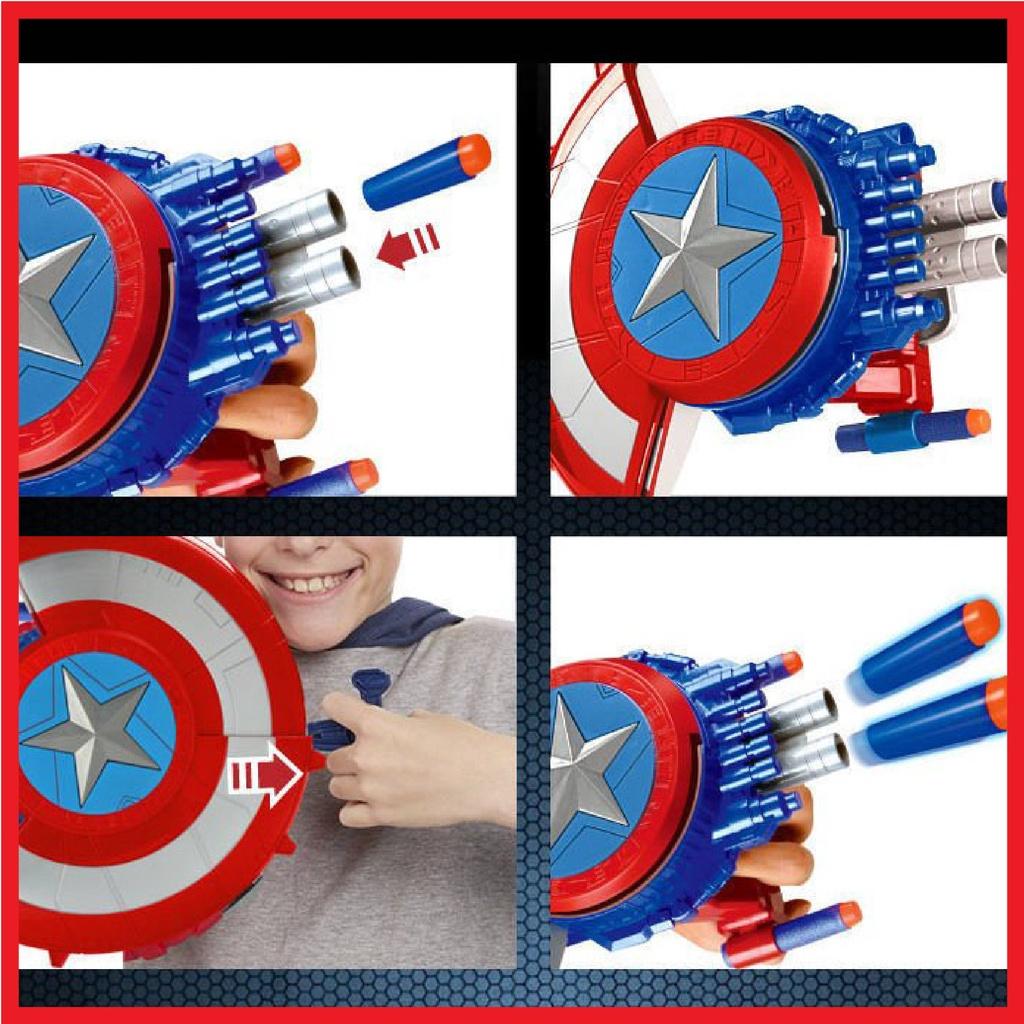 (Có Sẵn) Khiên captain america, khiên đội trưởng mỹ bắn đạn nhựa an toàn 100%, hàng loại 1 và size lớn