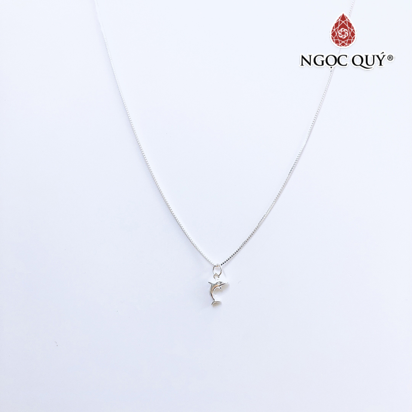 Dây chuyền bạc mặt cá heo - Ngọc Quý Gemstones